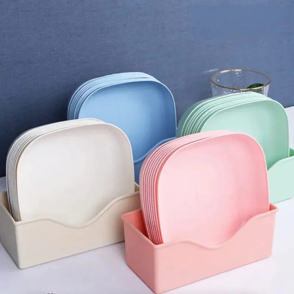 10pcs Plates Set with Holder