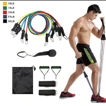 11Pcs Power Resistance Band Set full body workout for men and women (50% Off)