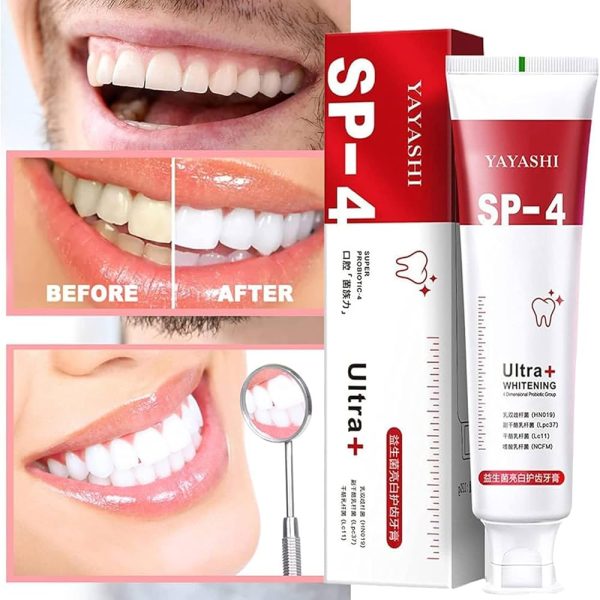 SP-4 ultra Teeth Whitening Toothpaste + Free Nano Toothbrush For Sensitive Gum