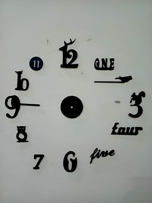 Decorative 3d Clock / Diy Clock Creative 3d Wooden Wall Clock