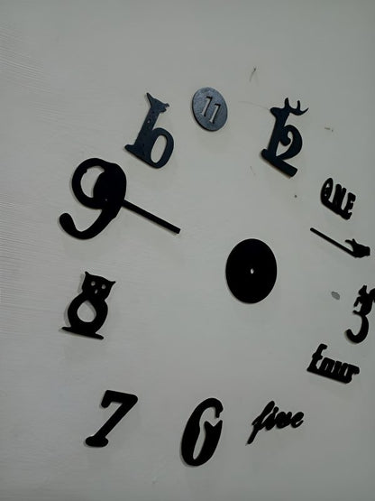 Decorative 3d Clock / Diy Clock Creative 3d Wooden Wall Clock