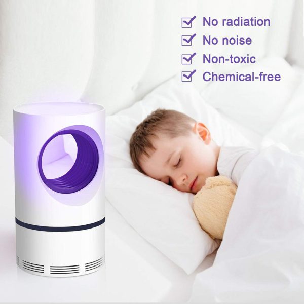 Intelligent USB Mosquito Killer Lamp – Silent Electric Bug Zapper for Home & Office