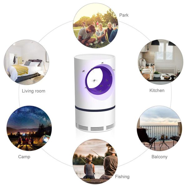 Intelligent USB Mosquito Killer Lamp – Silent Electric Bug Zapper for Home & Office