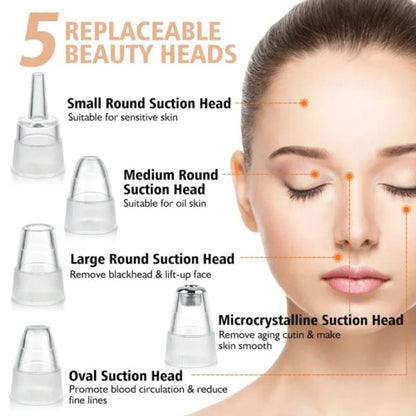 4-in-1 Rechargeable Blackhead Remover: Vacuum, Pore Cleaner, Extractor