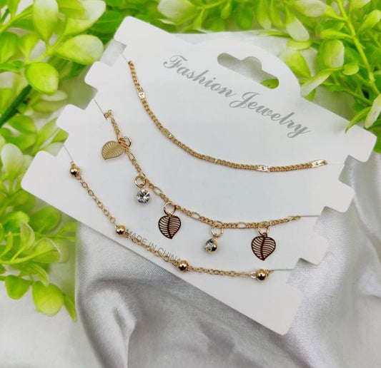 Triple-Layered Adjustable Bracelet Set