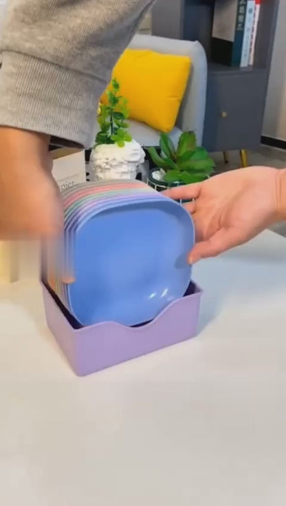 10pcs Plates Set with Holder